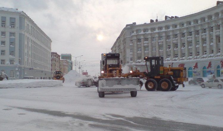 Снегопады в Норильске (6 фото) 