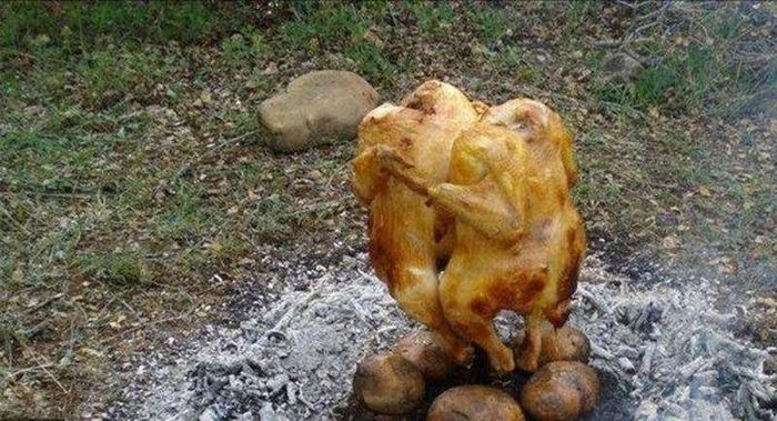 Печем курицу без духовки (15 фото)