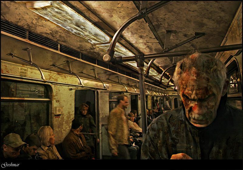 Утопия в метро (4 фото)