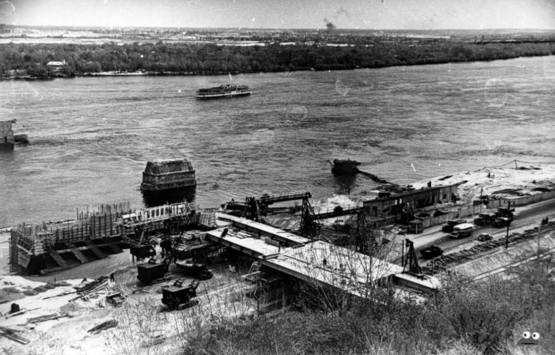 Строительство станции метро Днепр, конец 1950-х годов