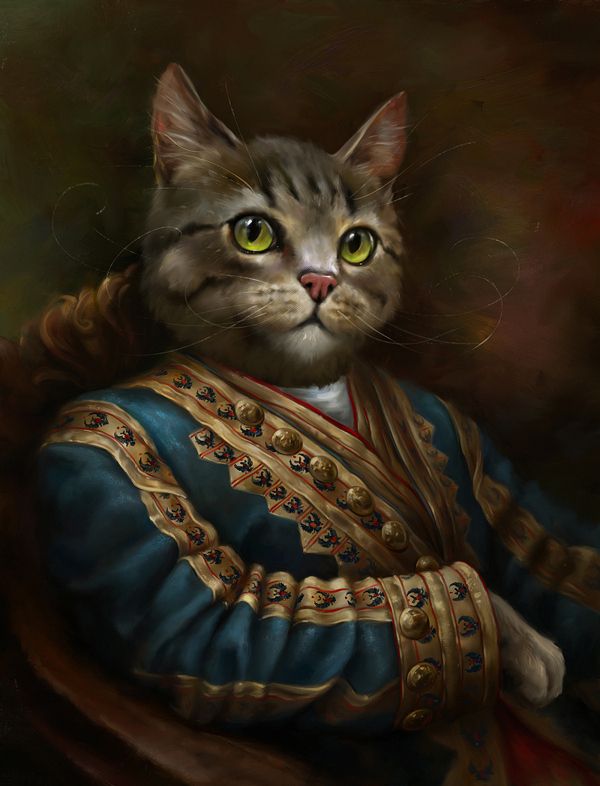 Классические портреты котов из высшего общества (5 фото)
