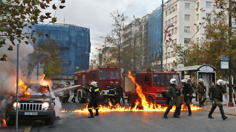 Беспорядки в Греции (37 фото)