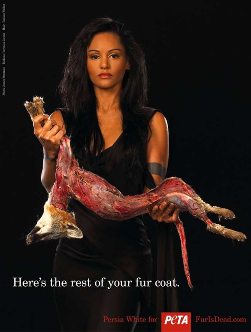 Рекламные кампании PETA с участием знаменитостей (31 фото)